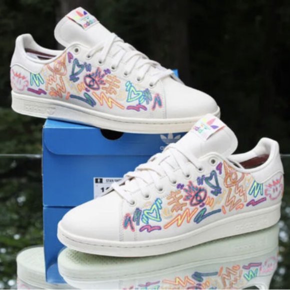 adidas Other - Adidas Stan Smith Pride Leather Multi-colored Sneakers Size 11. NEW